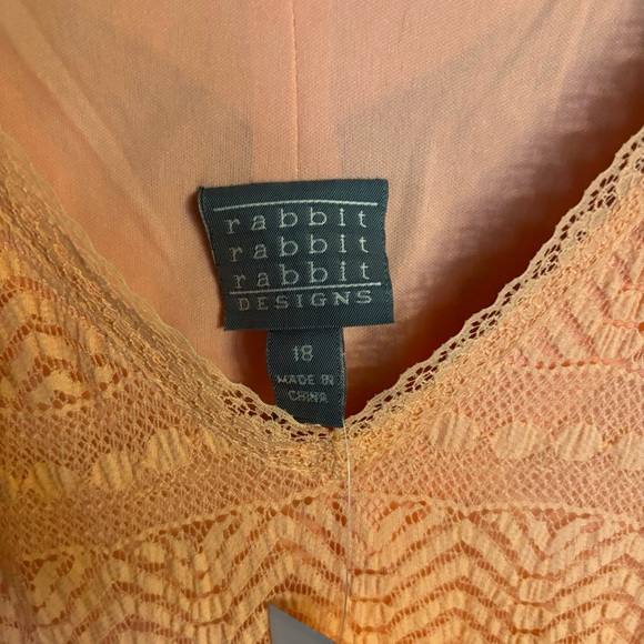 Rabbit Designs Fit and Flare Peach Dress 18 - Picture 6 of 7